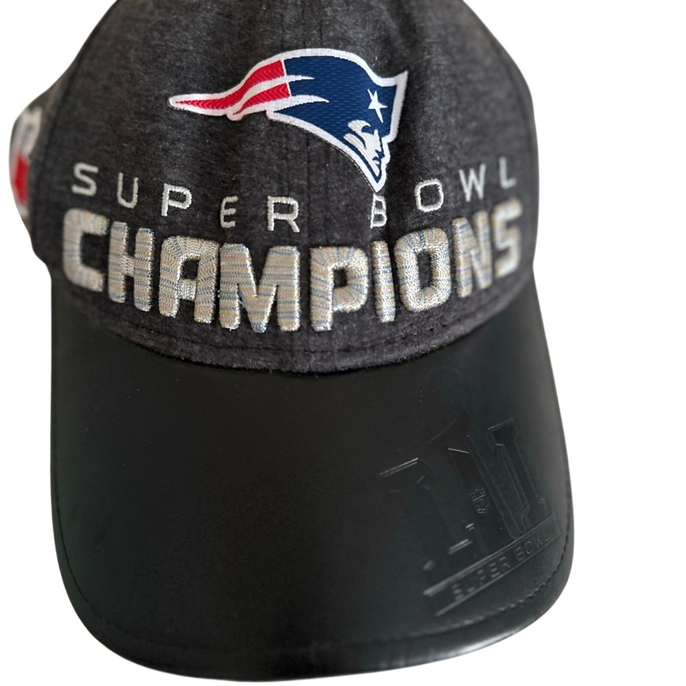 New England Patriots Super Bowl LI Champions NFL NewEra 9FORTY Leather Brim Hat